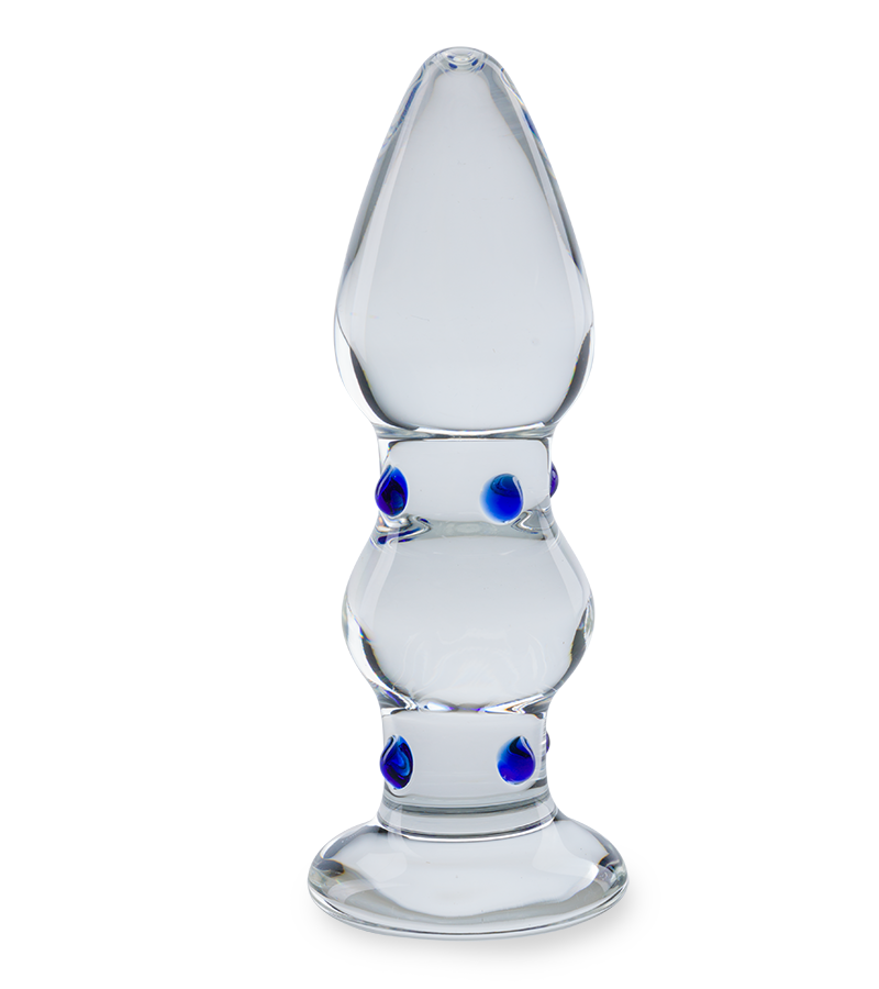 Gem glass anal plug