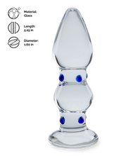 Load image into Gallery viewer, Gem glass anal plug