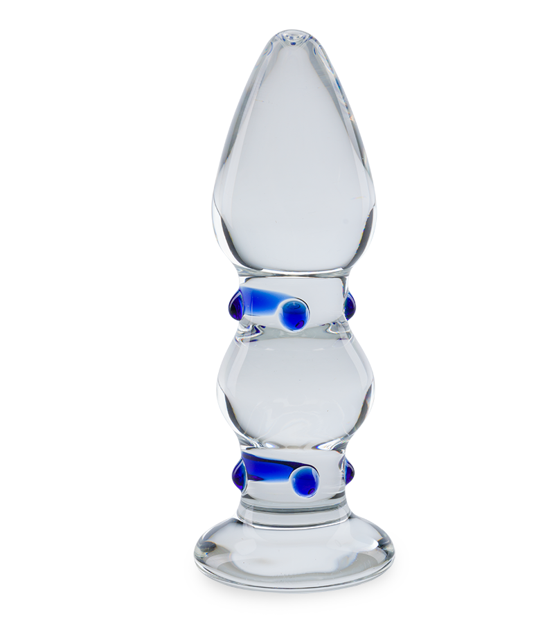 Gem glass anal plug