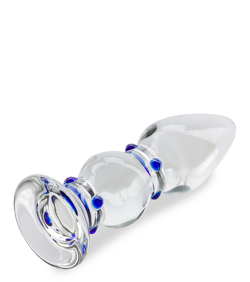 Gem glass anal plug