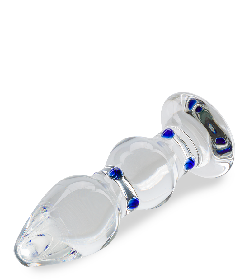 Gem glass anal plug