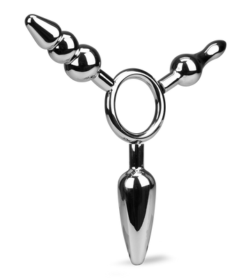 Geode triple metal butt plug