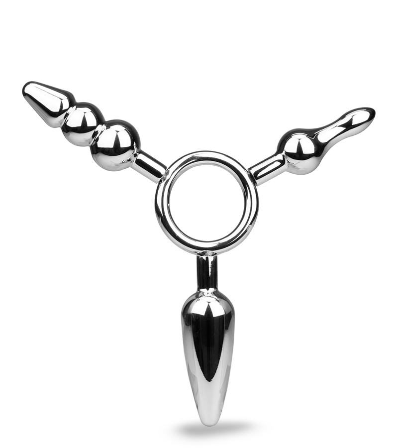 Geode triple metal butt plug