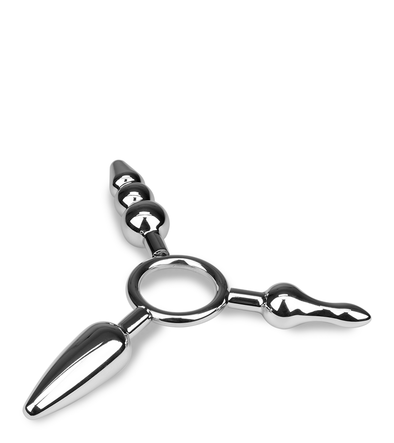 Geode triple metal butt plug