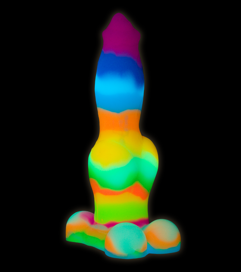 German Shepherd glow-in-the-dark suction-cup dog dildo
