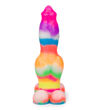 Load image into Gallery viewer, German Shepherd glow-in-the-dark suction-cup dog dildo
