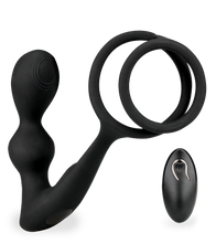Load image into Gallery viewer, Gia vibrating prostate massager with double cock ring
