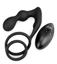 Load image into Gallery viewer, Gia vibrating prostate massager with double cock ring