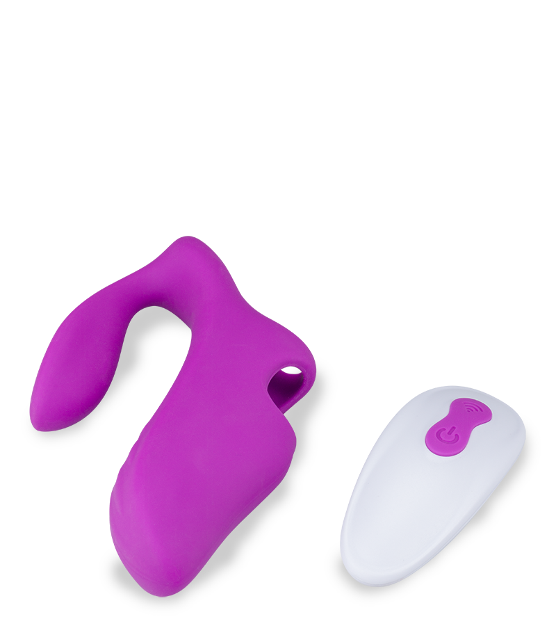Ginger remote-controlled double-stimulation finger vibrator