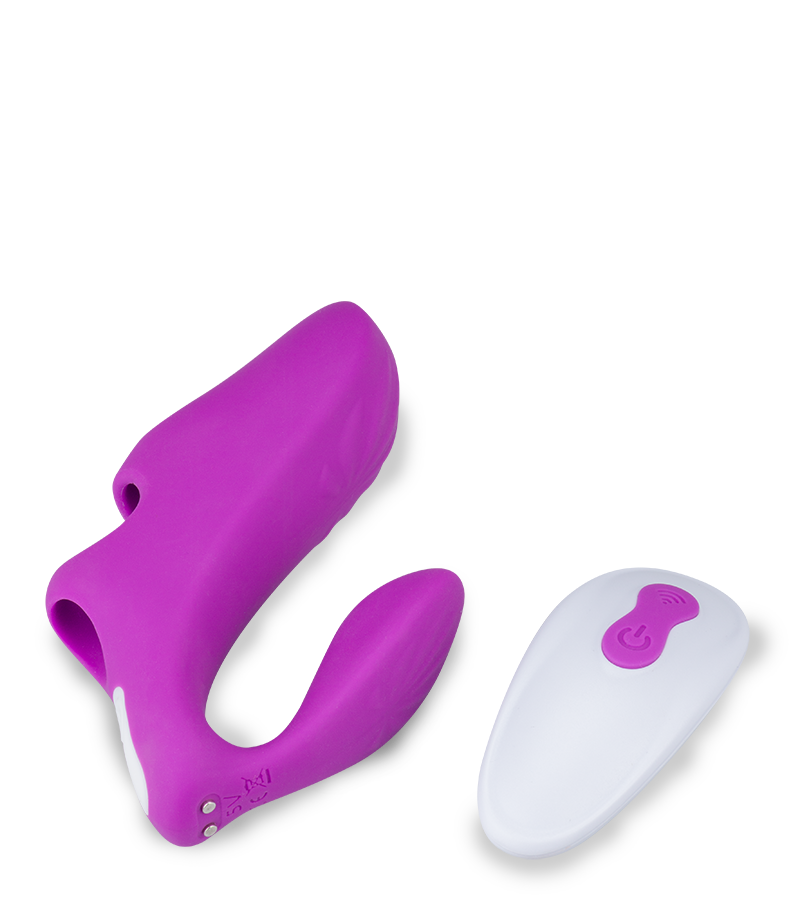 Ginger remote-controlled double-stimulation finger vibrator