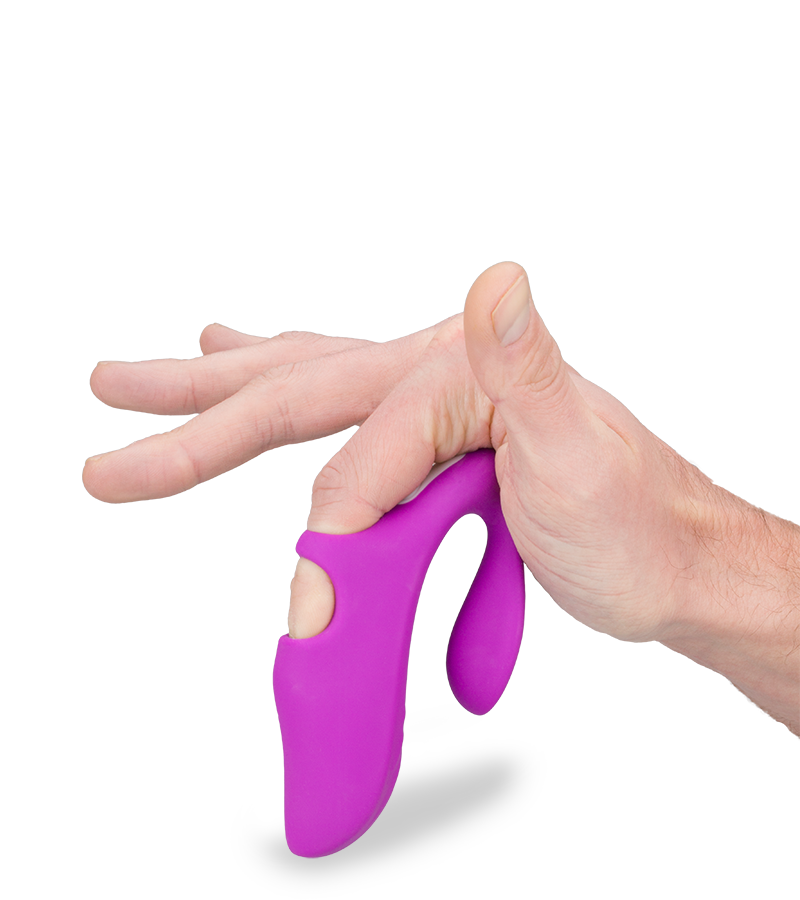 Ginger remote-controlled double-stimulation finger vibrator