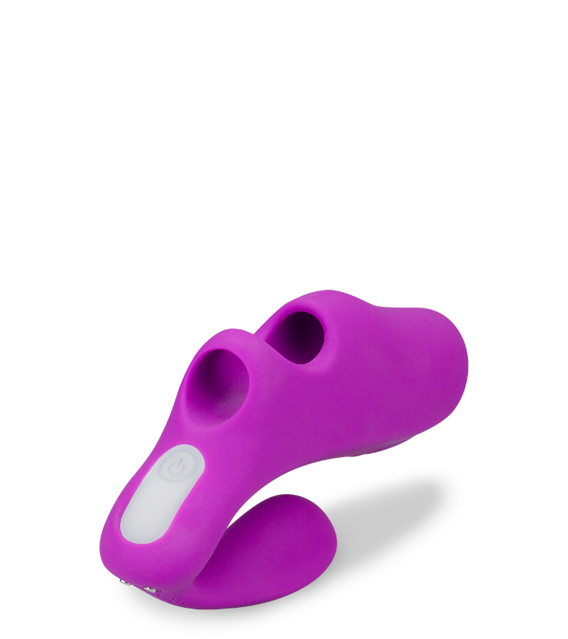 Ginger remote-controlled double-stimulation finger vibrator