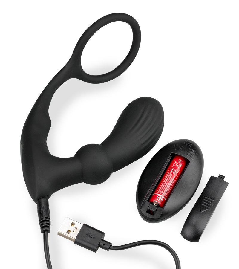 Gio throbbing prostate massager with cock ring