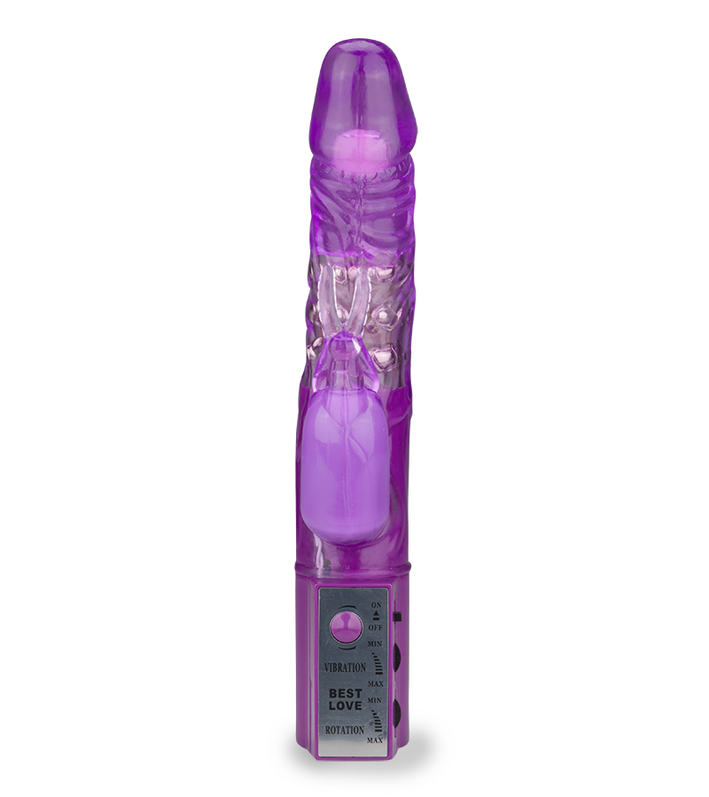 Girthy rotating rabbit vibrator