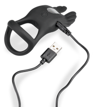 Load image into Gallery viewer, Giver triple cock ring with clit stimulator