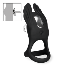 Load image into Gallery viewer, Giver triple cock ring with clit stimulator