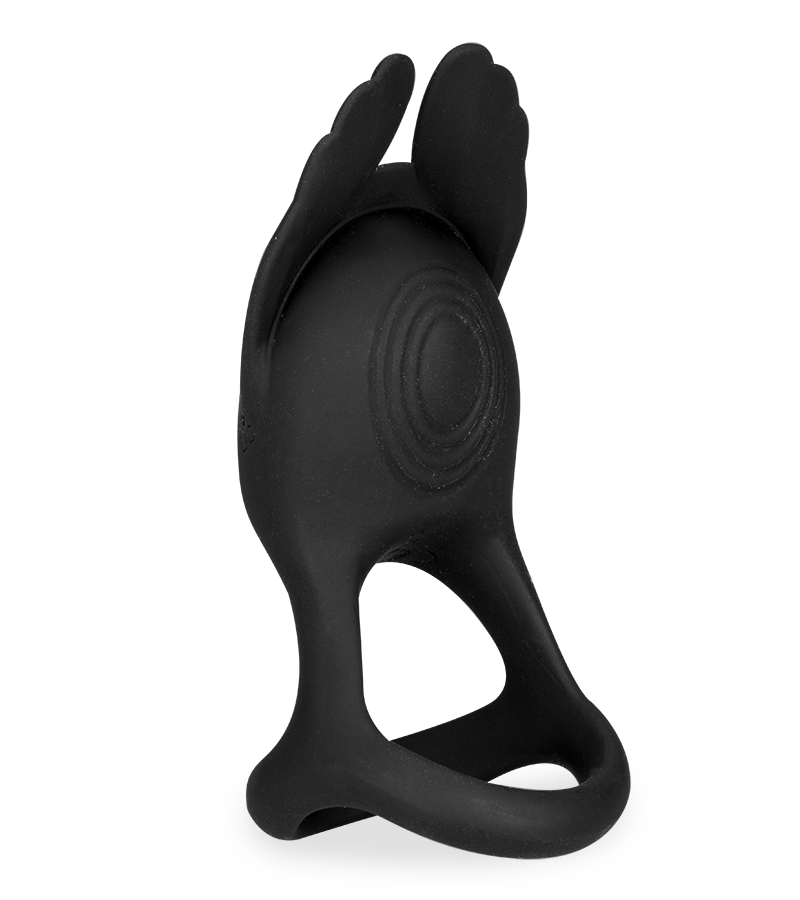 Giver triple cock ring with clit stimulator