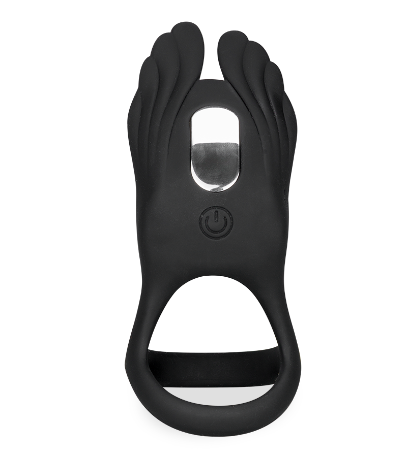 Giver triple cock ring with clit stimulator