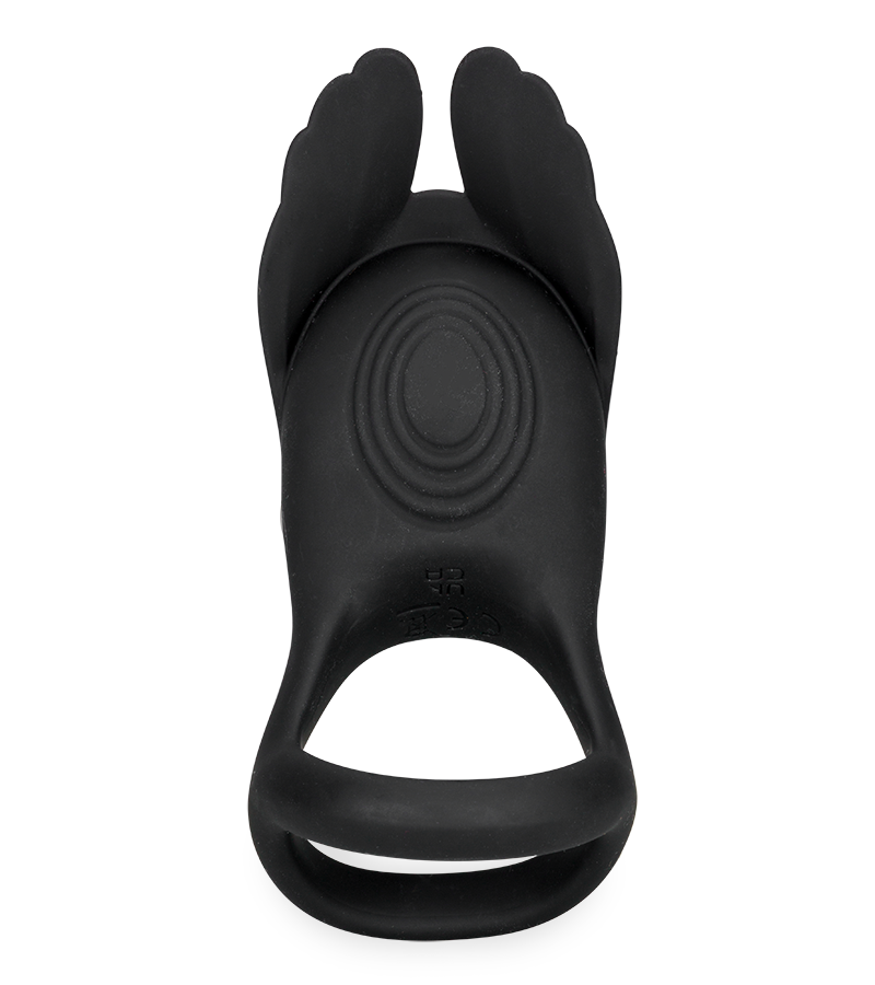 Giver triple cock ring with clit stimulator