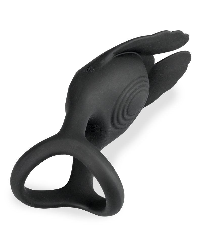 Giver triple cock ring with clit stimulator