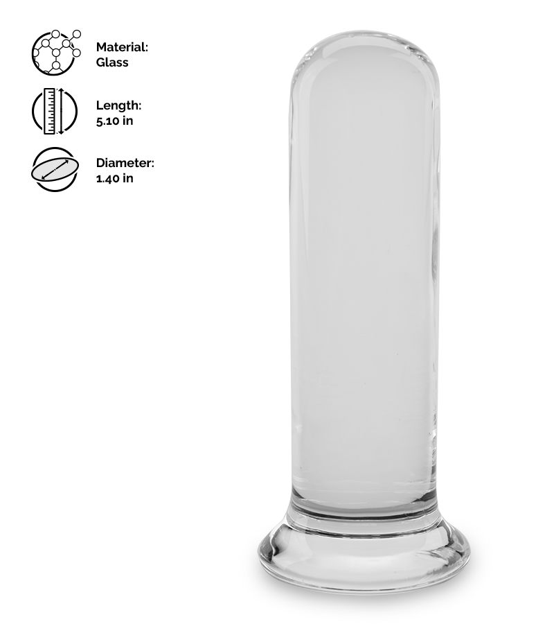 Glass butt plug 5.00 inches