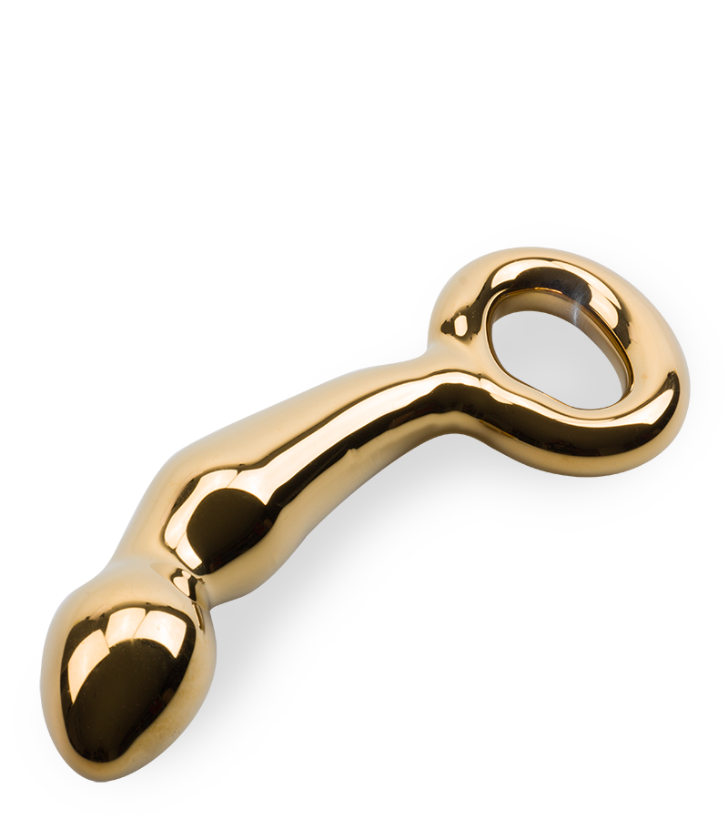 Gold Digger glass dildo