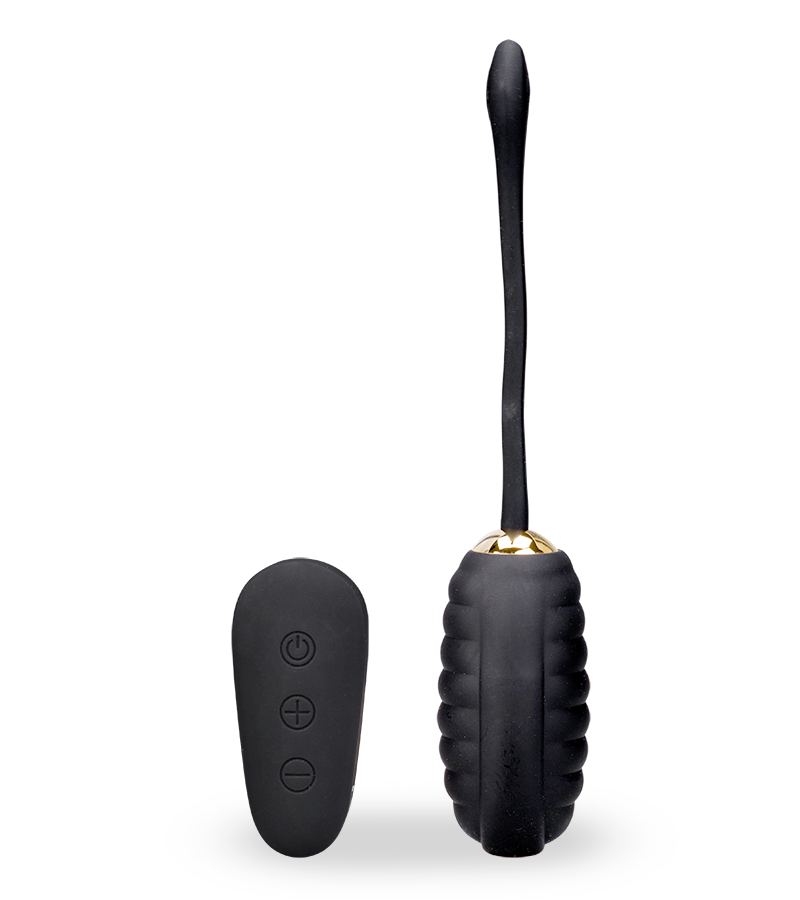 Gold vibrating love egg with wireless remote control