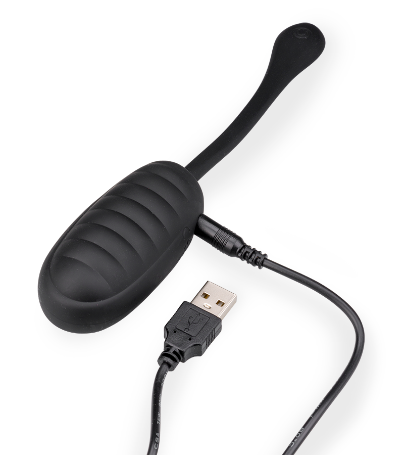 Gold vibrating love egg with wireless remote control