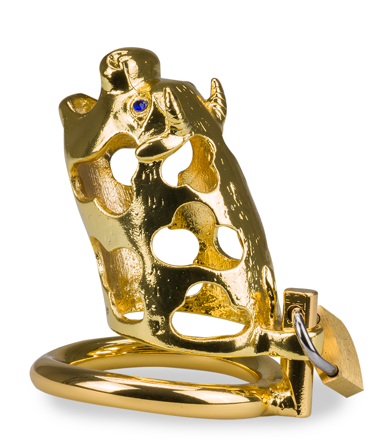 Golden Ox Chinese zodiac penis chastity cage