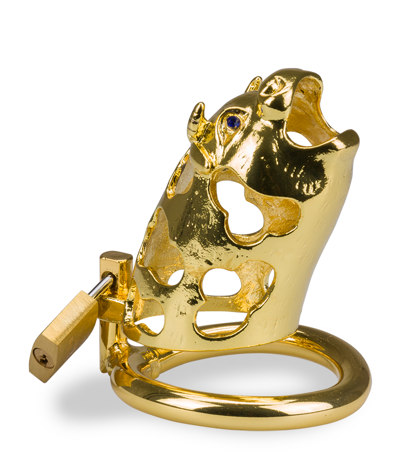 Golden Ox Chinese zodiac penis chastity cage