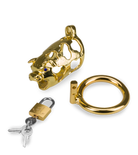 Load image into Gallery viewer, Golden Ox Chinese zodiac penis chastity cage