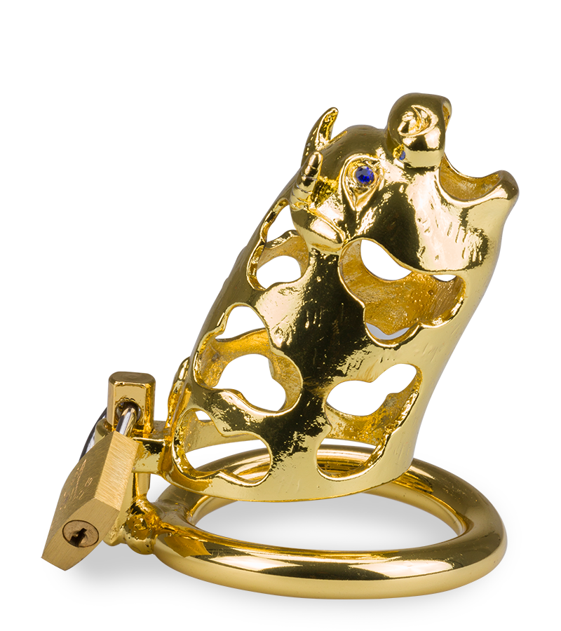 Golden Ox Chinese zodiac penis chastity cage