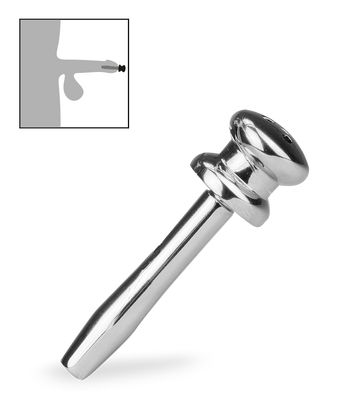 Golden Shower pierced penis plug