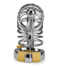 Load image into Gallery viewer, Guantanamo penis chastity cage and urethra plug
