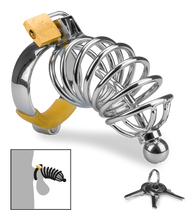 Load image into Gallery viewer, Guantanamo penis chastity cage and urethra plug