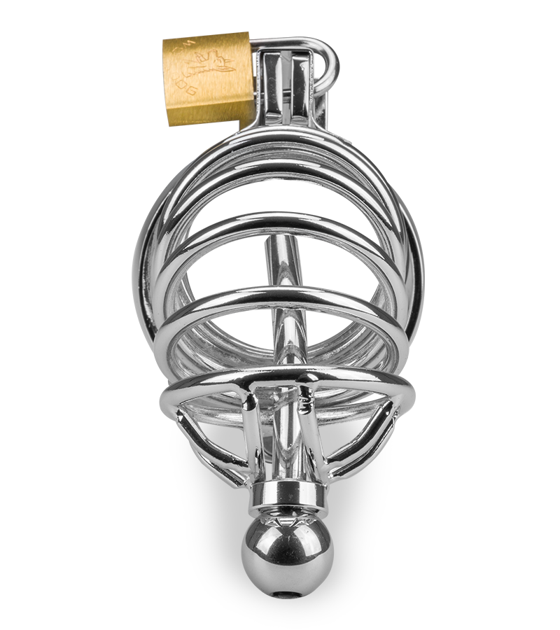 Guantanamo penis chastity cage and urethra plug