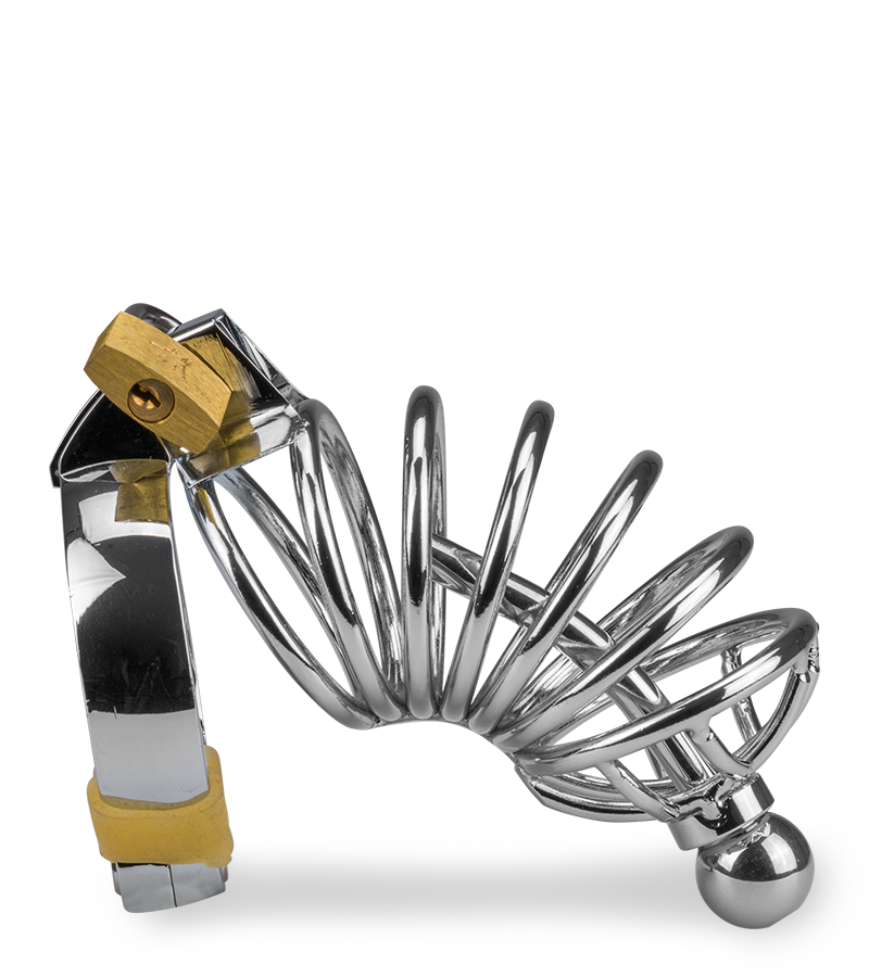 Guantanamo penis chastity cage and urethra plug