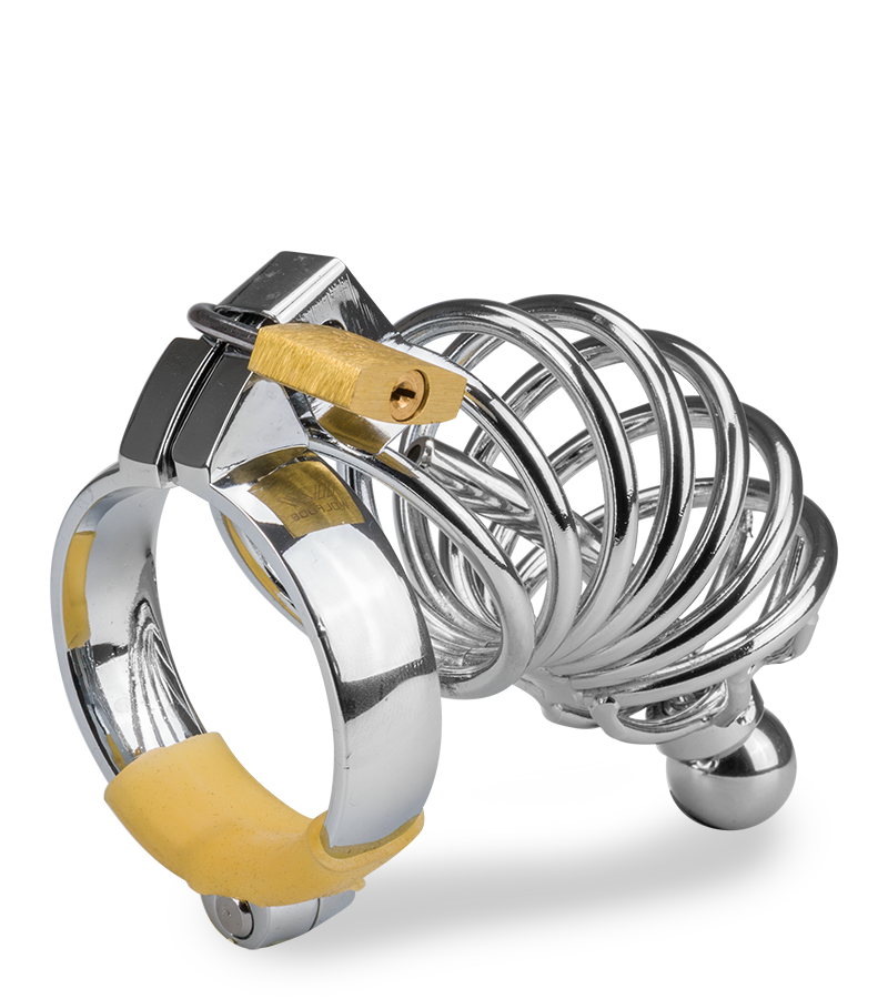 Guantanamo penis chastity cage and urethra plug