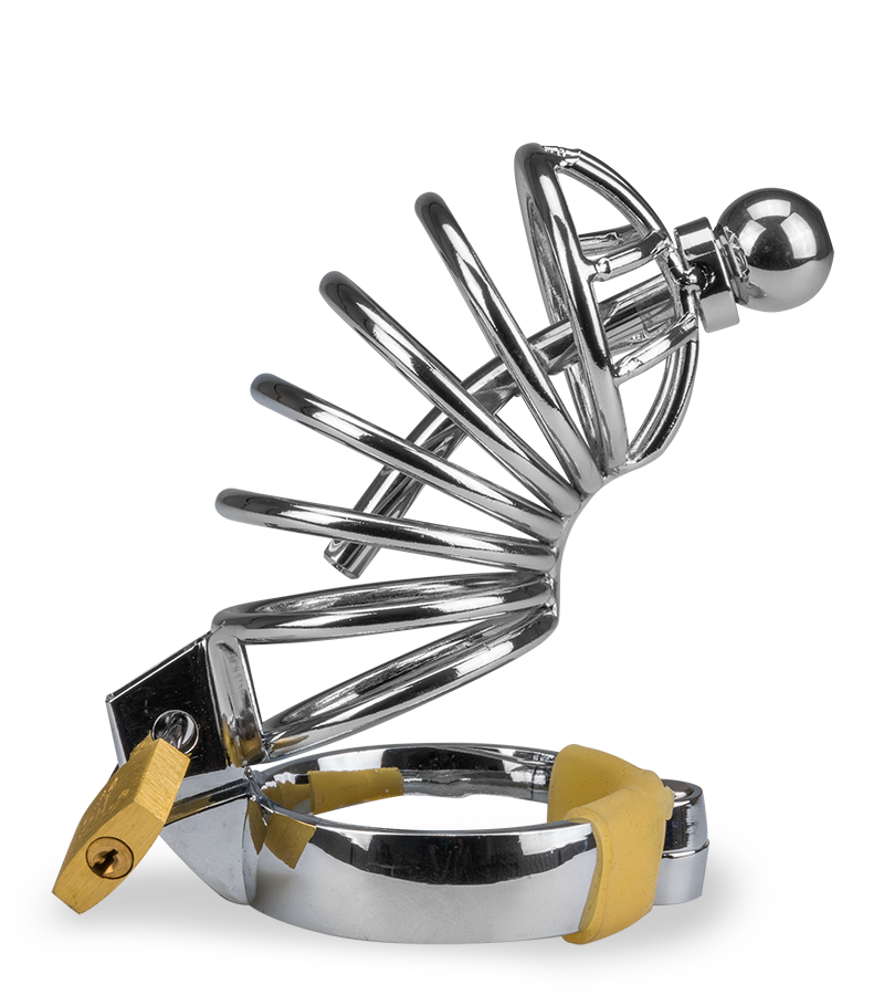 Guantanamo penis chastity cage and urethra plug