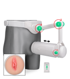 Hands-free masturbator belt with vagina sleeve