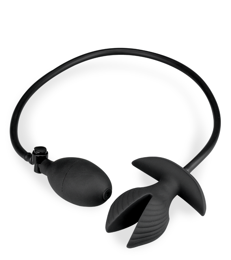 Hatch vibrating inflatable silicone plug