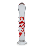 Heart Bubble glass dildo
