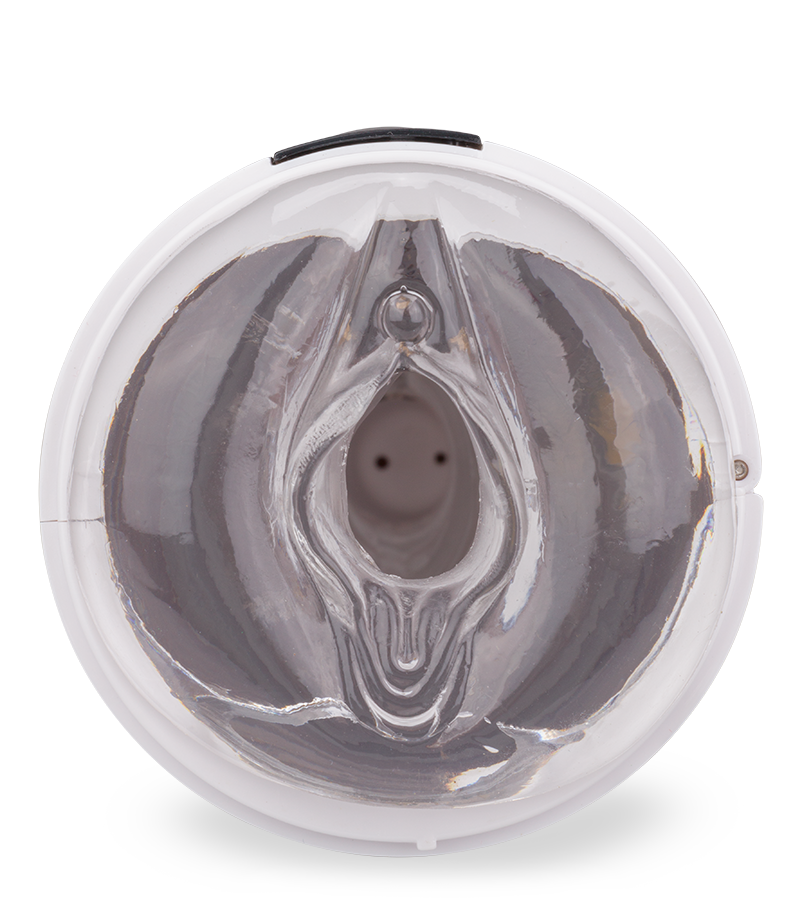 Heated blow job masturbator with audio function