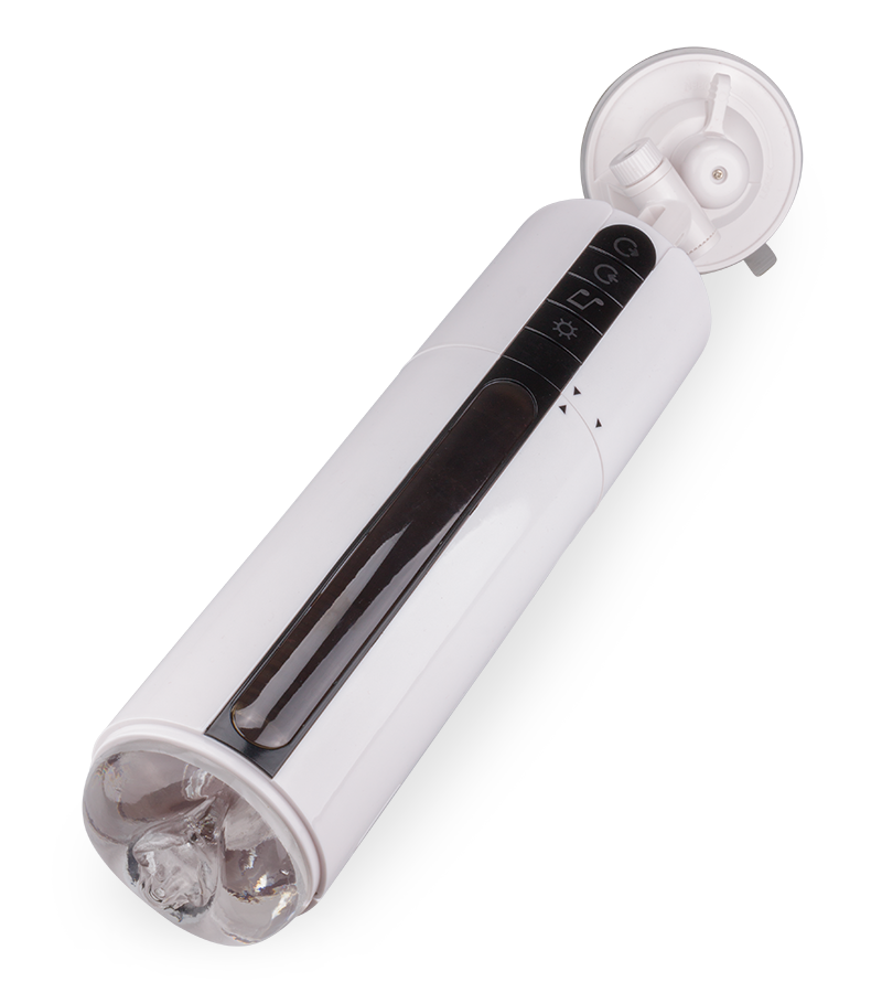 Heated blow job masturbator with audio function