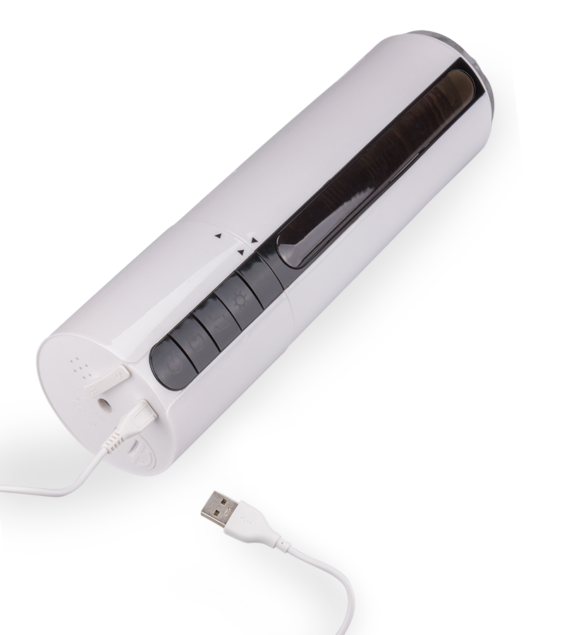 Heated blow job masturbator with audio function