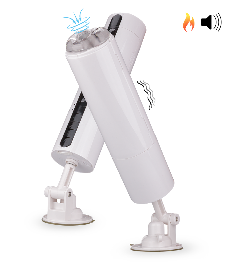 Heated blow job masturbator with audio function