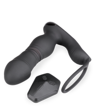 Load image into Gallery viewer, Hera vibrating and thrusting anal plug with cock ring