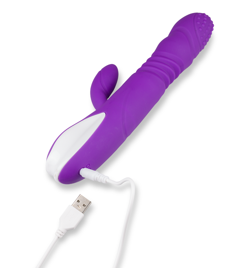 Hermann rotating and thrusting rabbit vibrator with heating function
