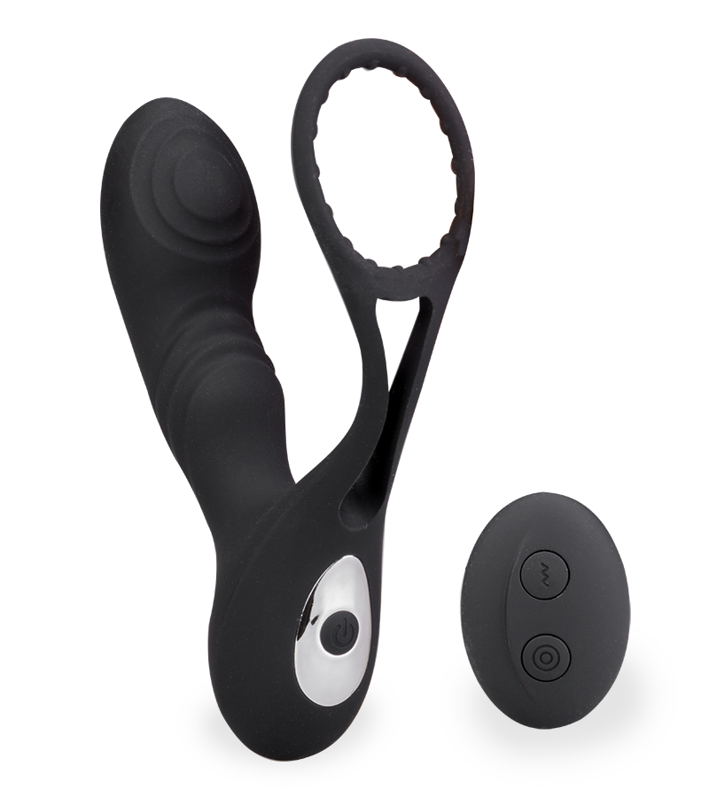 Hero vibrating prostate massager with cock rings
