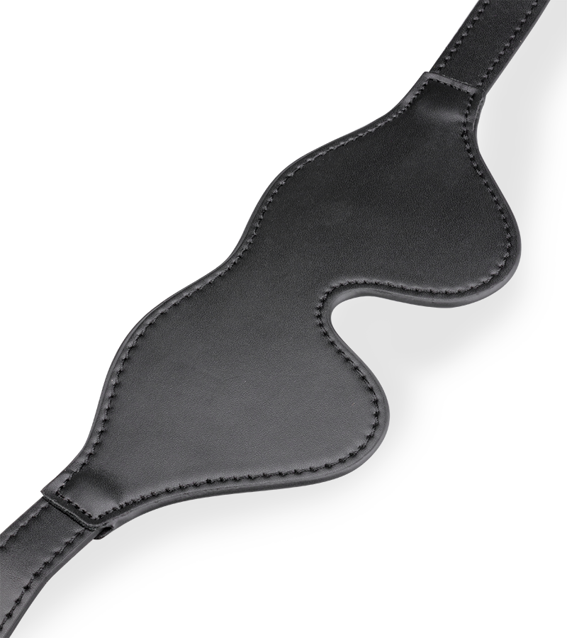 High-coverage faux leather BDSM mask